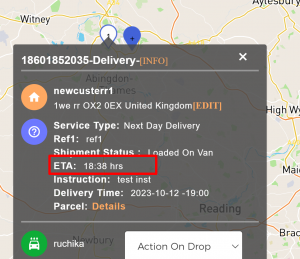 ETA Updates for Each Stop on Map View