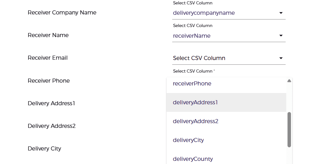 Column Mapping & Profile Save