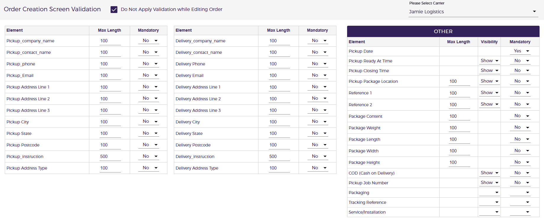Overview of the Booking Validation