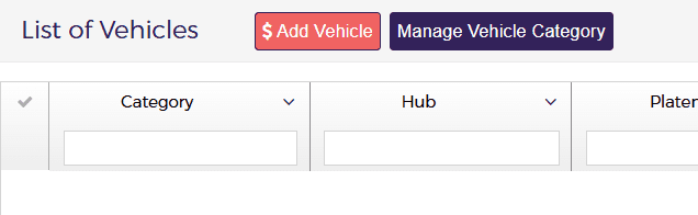 Add Vehicle button in the vehicle grid 