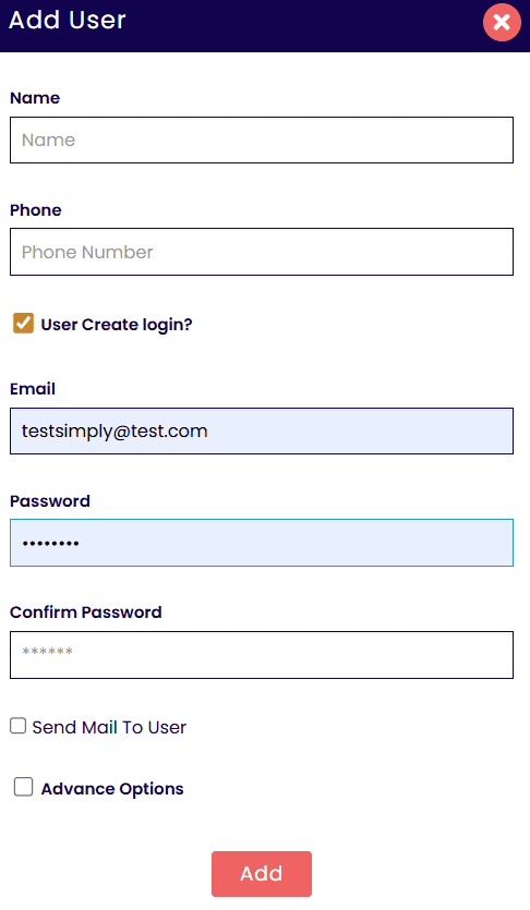 The newly created user will appear in the user list.