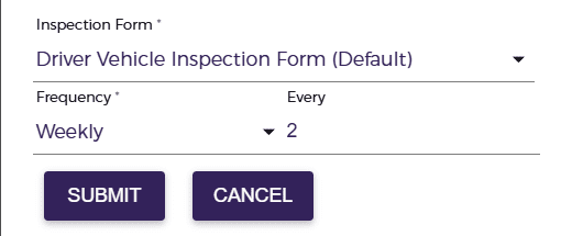 Inspection form association window