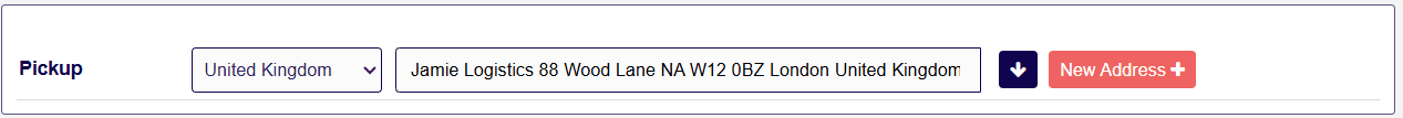 Confirm or update the pickup address