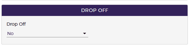 Drop Off section
