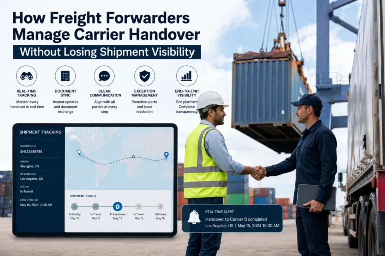 How Freight Forwarders Manage Carrier Handover Without Losing Shipment Visibility